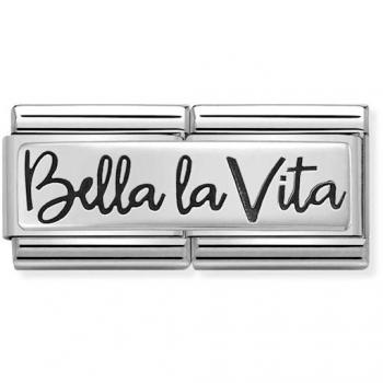 Silver Classic Bella La Vita Italian Double Charm