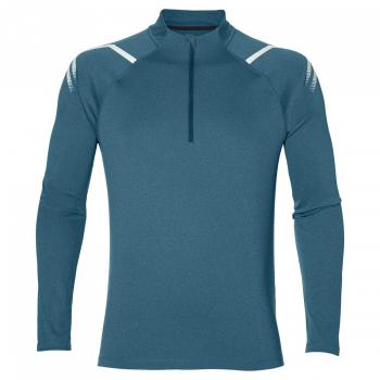ASICS Icon Damen/ Herren – Halbzipper Langarm, blau, S