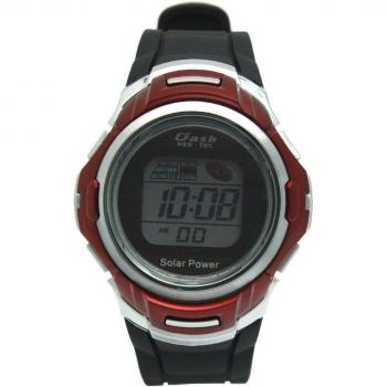 Reloj Masculino Solar Dash: resistente al agua, cinturón de uretano, modelo AD06717‑SOL‑11, negro