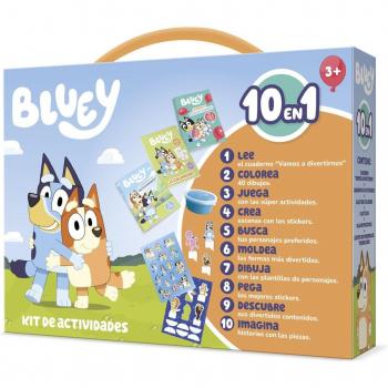 PLAY MALETIN KIT DE ACTIVIDADES 10 EN 1 BLUEY PLAYTIME