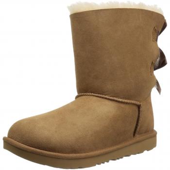 UGG Kids' Bailey Bow II Sheepskin Classic Moonboots Brown 6K