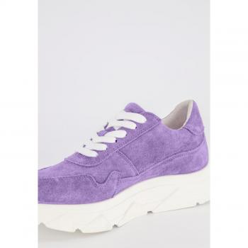 Sneakers chunky viola in pelle scamosciata per donna taglia 38