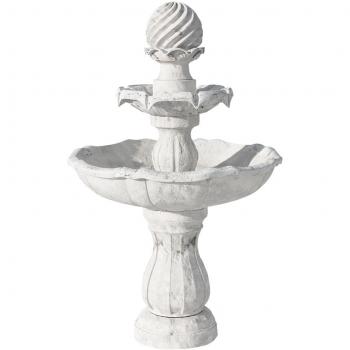 Gardeon 3 Tiers High, Solar-Powered Water Fountain Finished in a Graceful Ivory Hue