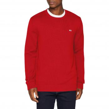 Tommy Jeans Hombre Tommy Classics suéter de manga larga rojo