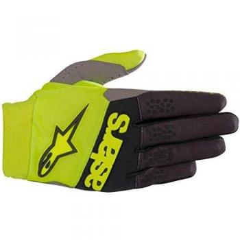 Guantes de Motociclismo Alpinestars Racefend, Negro/Amarillo Flúor, L