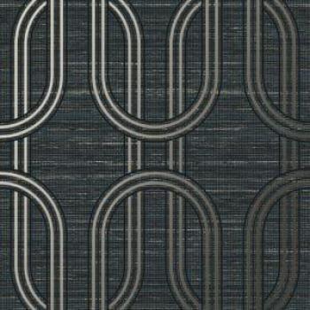 Papel pintado vinílico arcos enlazados gris