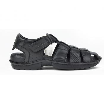 Kangaroos Sandalias de Hombre Piel Negra con Tiras