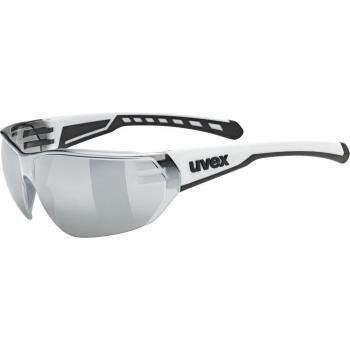 Uvex Sportbrille white matt mit Spiegelgläsern