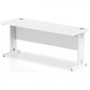 Impulse 1800×600mm Premium White Leg Desk – MI002284