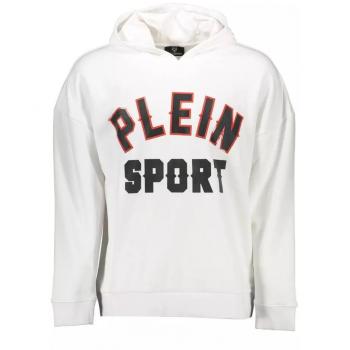 Plein Sport White Cotton Hoodie for Men
