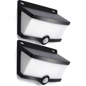 LUTEC Dual Pack Solar Outdoor Lights with Motion Sensing and Multiple Modes
