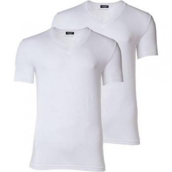 Dsquared2 Men's White Basic V-Neck Tee Twin Pack