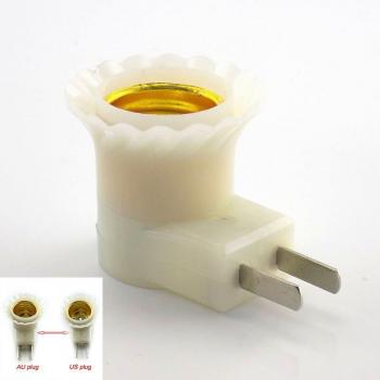 Adaptador de bombilla E27 con interruptor, conversor de base hembra tipo US/AU a CA, 1 unidad