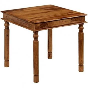 VidaXL Tavolo da Pranzo in Legno Massello di Sheesham 80 x 80 x 77 cm