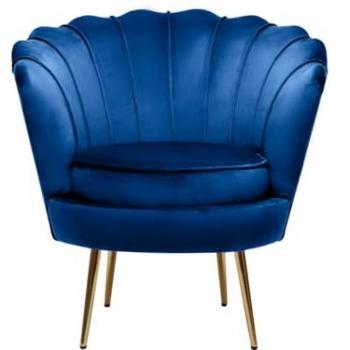 Fauteuil velours 'Floria'