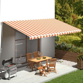 Vidaxl Awning Fabric Replacement Yellow and Orange 6x3.5 m