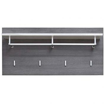 Garderobenpaneel LINE Rauchsilber/Weiß 80 x 40 cm