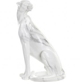 Décoration Sculpturale Léopard en Marbre Résiné – 25X18X41