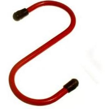 Pack of 40 Red Plastic Coated Steel S Hooks for Kitchen Hanger Rack Utility