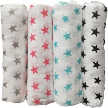 4 Pieces Cotton Baby Blanket Set