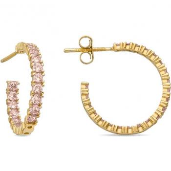 Pendientes de Plata 925 con Oro 18k “Chic Brillante”