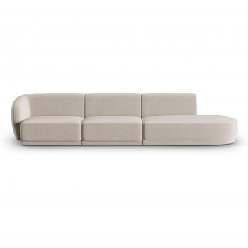 Sofá CXL Modular Derecho 4 Plazas en Terciopelo Beige