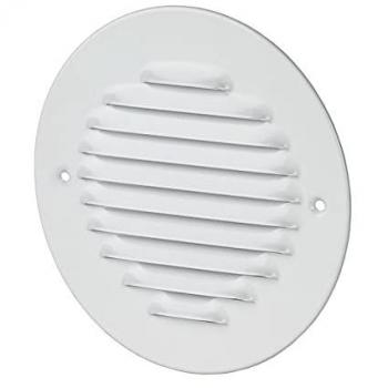Grille d'aération ronde en acier blanc 150mm