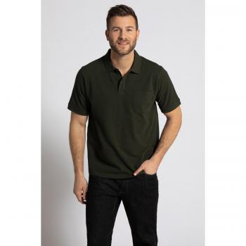 Maglia polo verde con taschino, uomo, cotone, taglia 6XL, JP1880