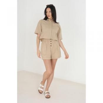 Camisa Carrie de Manga Corta para Mujeres XL Negra BRAVE SOUL
