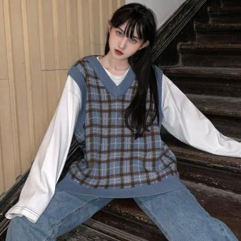 Casual Women's Plaid V-Neck Vest