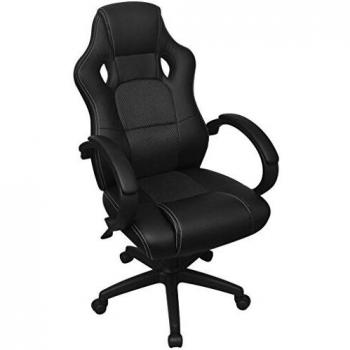 VidaXL Schreibtischstuhl Chefsessel Schwarz