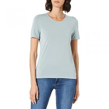 Camiseta de Manga Corta para Mujer Pieces Kamala, Modal, Gris, XL