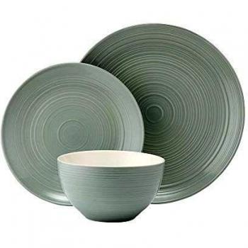 12‑Piece Ladelle Darby Haze Green Tableware Set