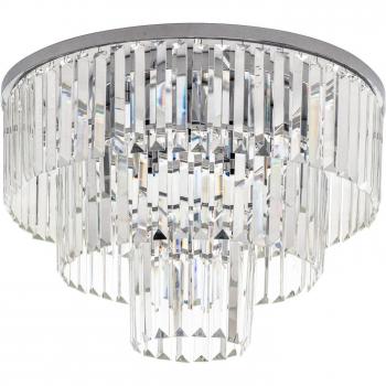 Plafoniera Cristal, trasparente/argento, Ø 56 cm