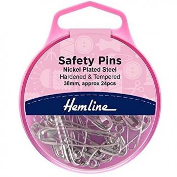 Hemline Silver-Plated Safety Pins
