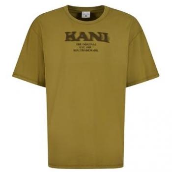 Karl Kani Retro Gesprühtes T-Shirt Herren Regular Fit Oliv