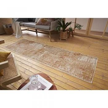 Orange Distressed Gizeh Rug – 80 × 200 cm, Washable