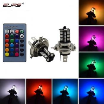 Faro delantero LED 27 con luz antiniebla H1/H3 21smd y control remoto incluido