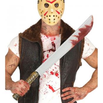 Machete per Carnevale 74 cm con sangue
