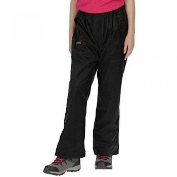 Regatta Boys' & Girls' Pack It Lightweight Waterproof Overtrousers in Black (Size 3 Years)