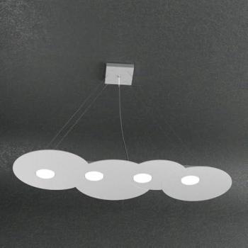 Cloud Sospensione 4 Luci Metallo Grigio