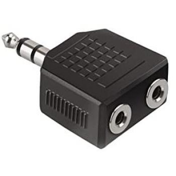 Ekon 3.5 mm Audio-Splitter, 1 auf 2, Schwarz