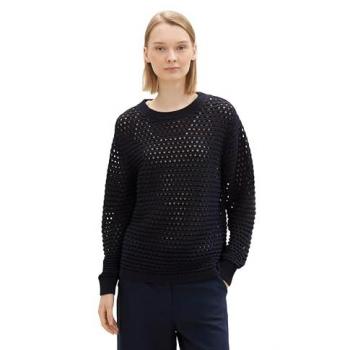 TOM TAILOR Denim Strickpullover Pullover mit Lochmuster
