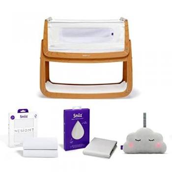 SnuzPod4 Bedside Crib with SnuzCloud Sleep Aid and Waterproof Protector Set
