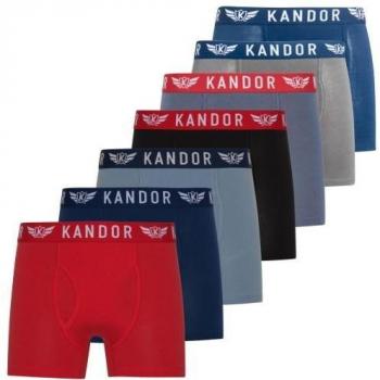 Mens Bamboo Boxer Short Bundle – 7 Pack – Small, Blue & Red Variants