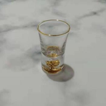 Vidrio Dorado Vino y Vodka 10ml