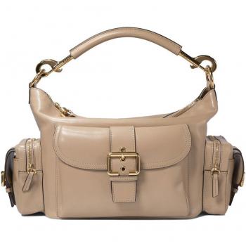 Chloe Shoulder Camera Bag – Beige, One Size, Top Handle