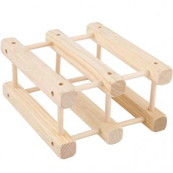 Rangement à vin en bois artisanal