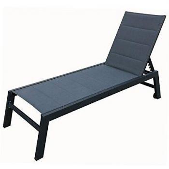 Barbados Relax Textilene Grigio e Alluminio