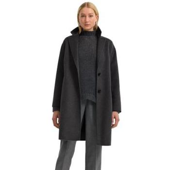 Weicher Woll-Mix Mantel mit Knopfleiste